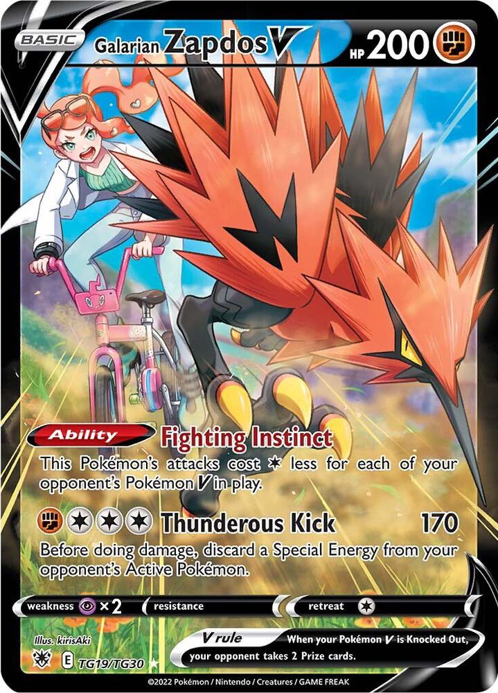 (#TG19/TG30) Galarian Zapdos V [SWSH10: Astral Radiance Trainer Gallery]