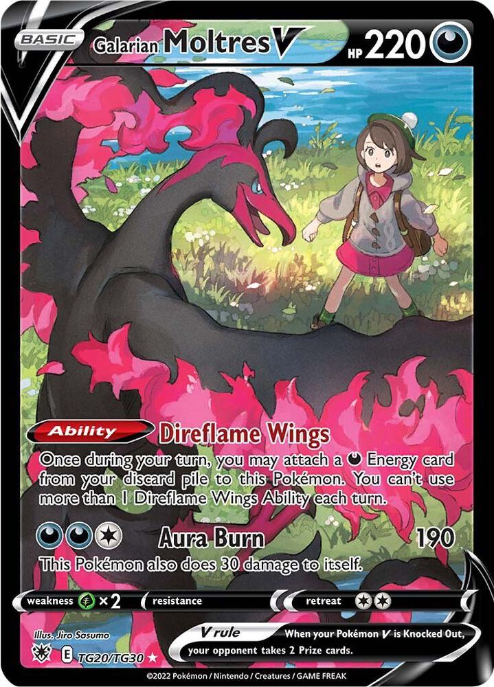 (#TG20/TG30) Galarian Moltres V [SWSH10: Astral Radiance Trainer Gallery]