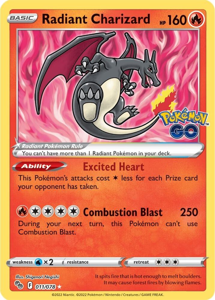 (#011/078) Radiant Charizard [Pokemon GO]