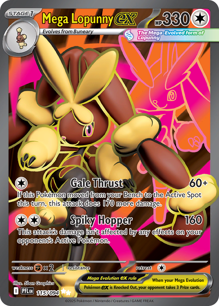 (#115/094) Mega Lopunny ex - Holo [Phantasmal Flames]