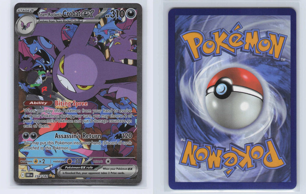 (#234/182) Team Rocket's Crobat ex - Holo [Destined Rivals]