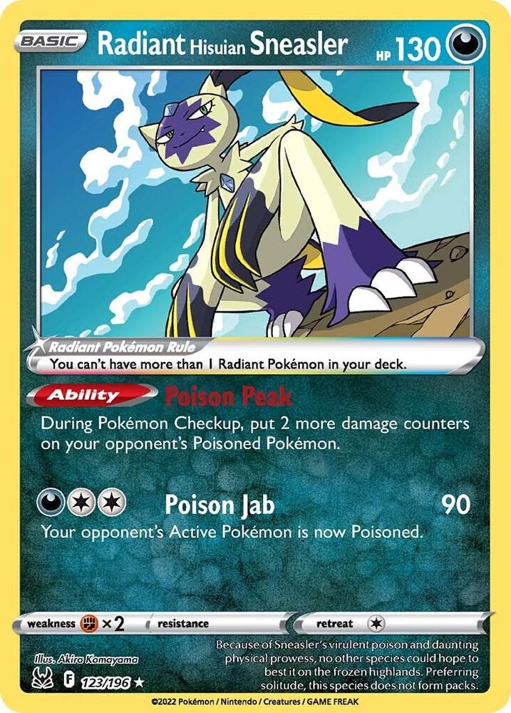 (#123/196) Radiant Hisuian Sneasler [SWSH11: Lost Origin]