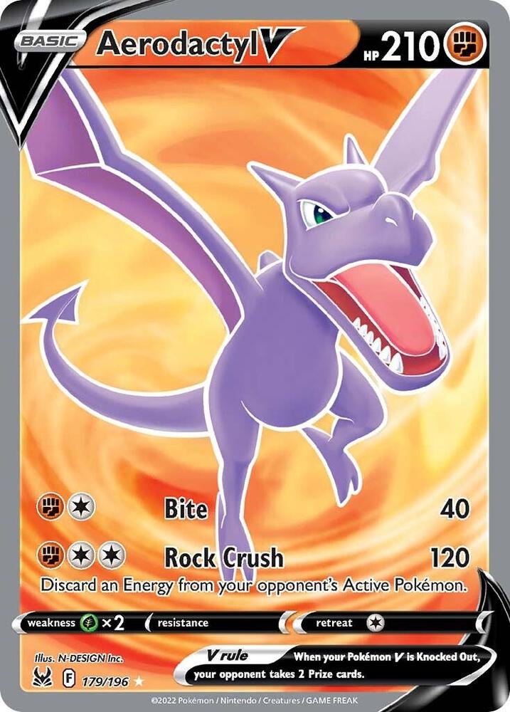 (#179/196) Aerodactyl V (Full Art) [SWSH11: Lost Origin]