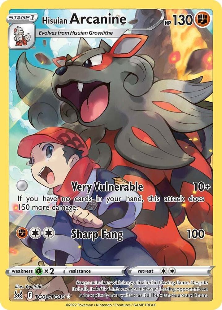 (#TG08/TG30) Hisuian Arcanine [SWSH11: Lost Origin Trainer Gallery]