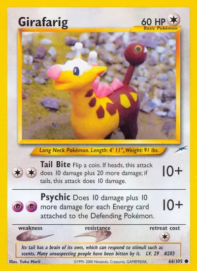 (#66/105) Girafarig - Unlimited [Neo Destiny]