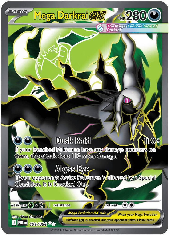 (#101/084) Mega Darkrai ex - Holo [Pitch Black]