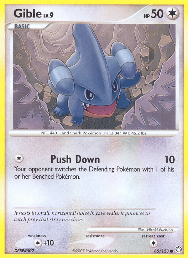 (#85/123) Gible - Reverse Holo [Mysterious Treasures]
