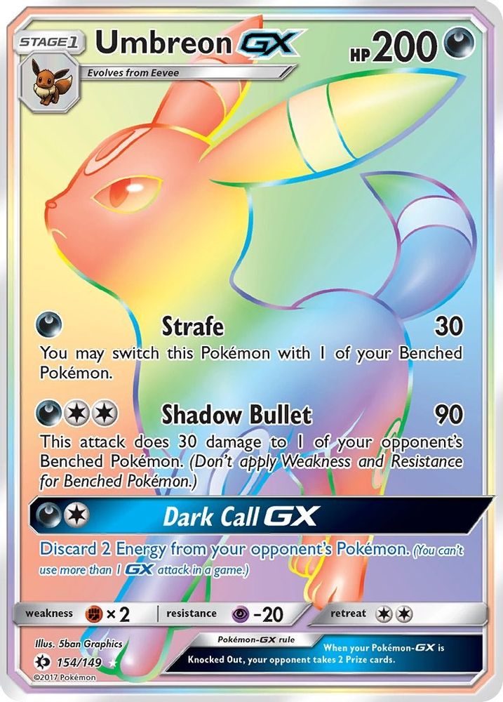 (#154/149) Umbreon GX (Secret) - Holo [SM Base Set]