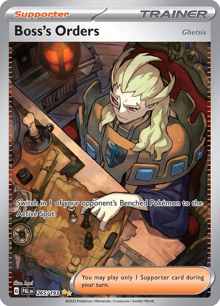 (#265/193) Boss's Orders (Ghetsis) - Holo [Paldea Evolved]