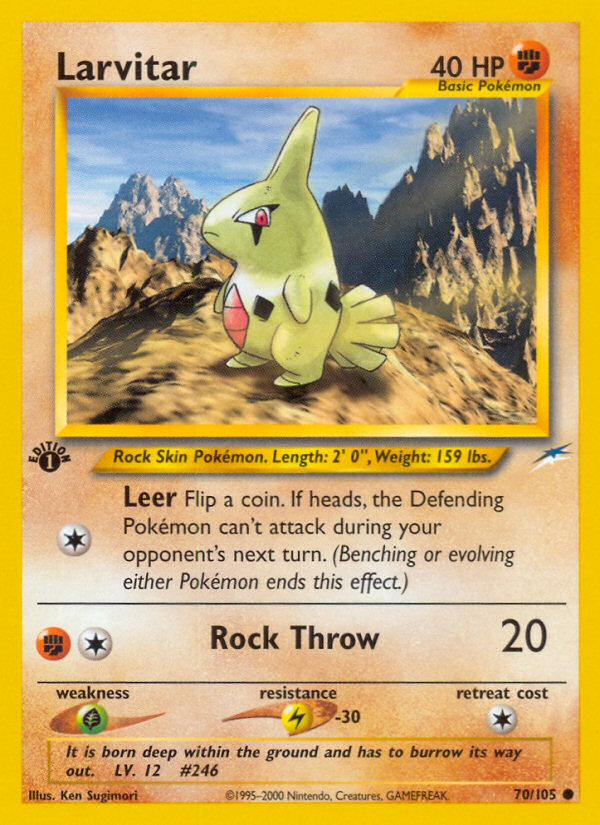 (#70/105) Larvitar - Unlimited [Neo Destiny]