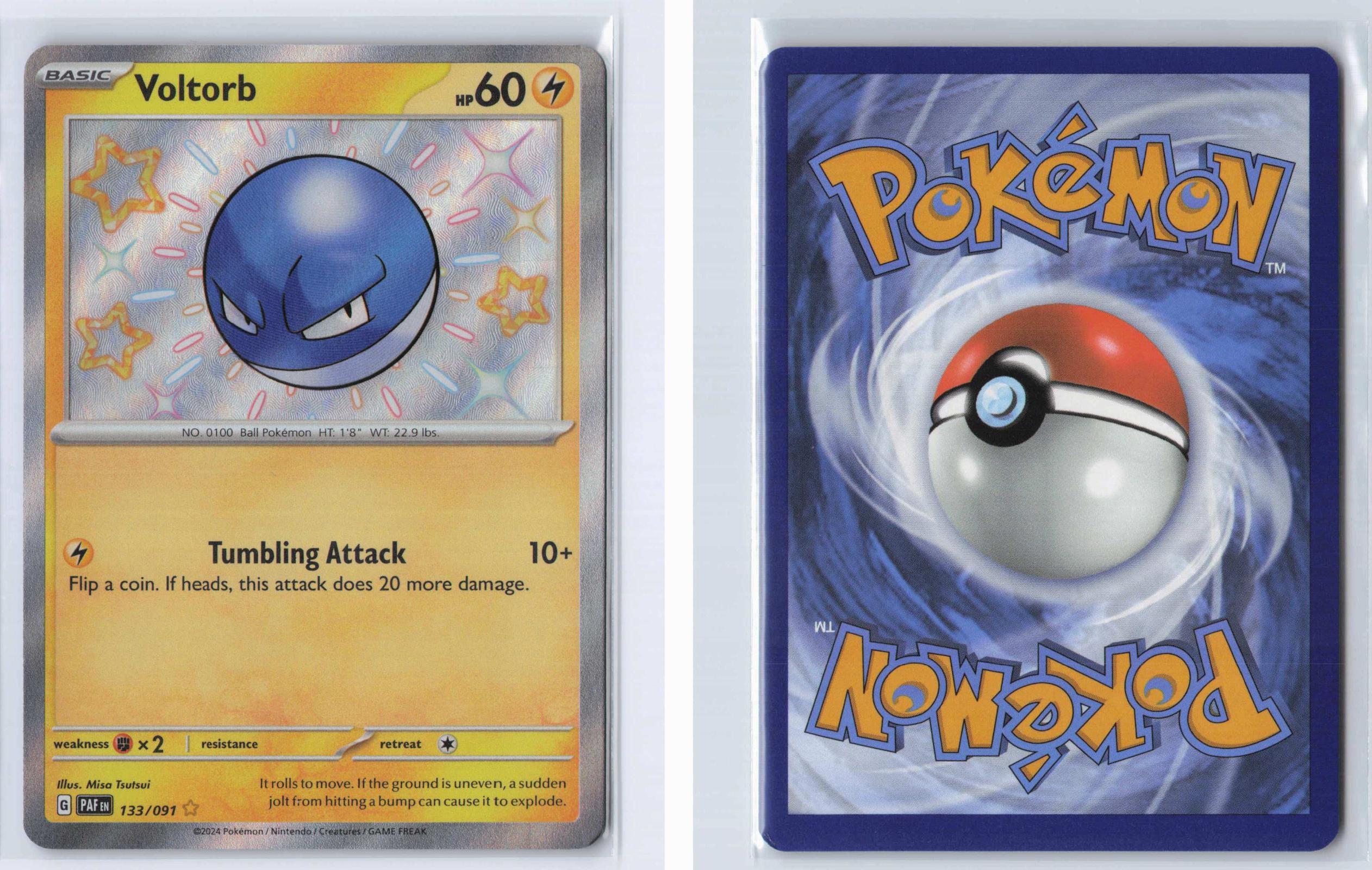 (#133/091) Voltorb - Holo [Paldean Fates]