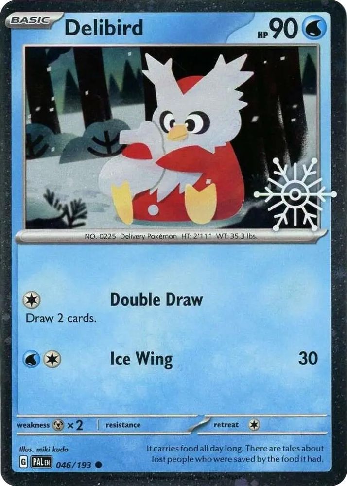 (#046/193) Delibird (Holiday Calendar) - Holo [Miscellaneous Cards & Products]