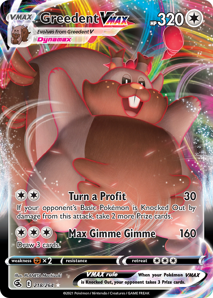 (#218/264) Greedent VMAX - Holo [Fusion Strike]