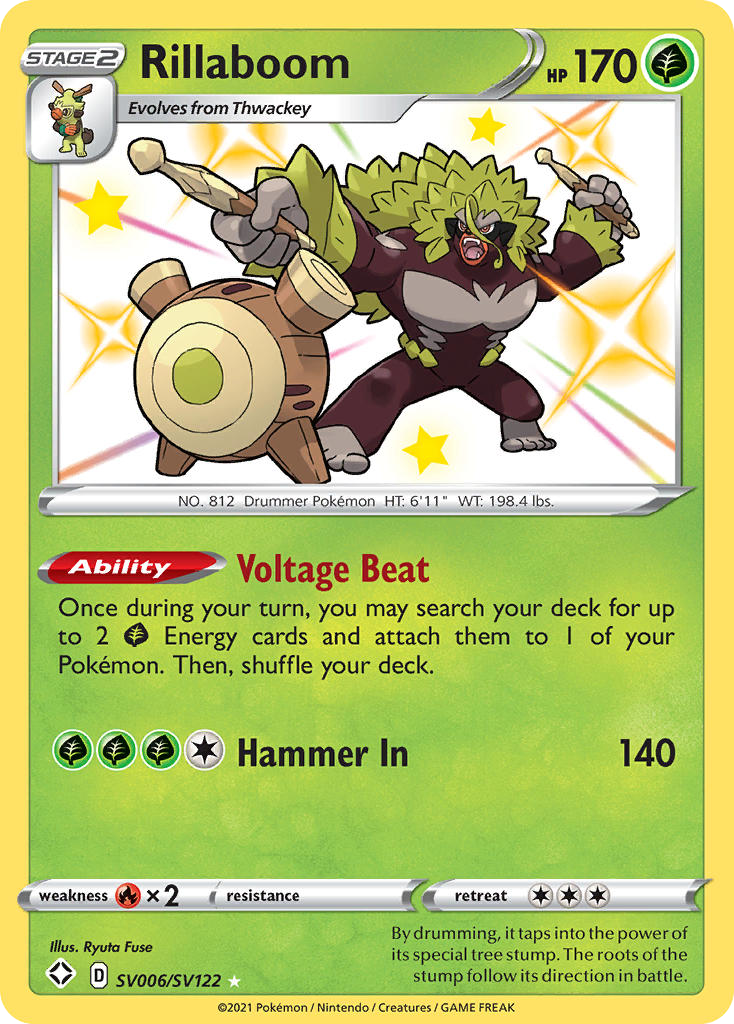 (#SV006/SV122) Rillaboom - Holo [Shining Fates Shiny Vault]