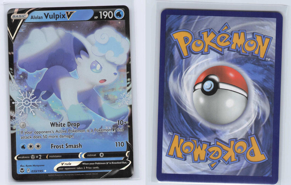 (#033/195) Alolan Vulpix V (Holiday Calendar) - Holo [Miscellaneous Cards & Products]