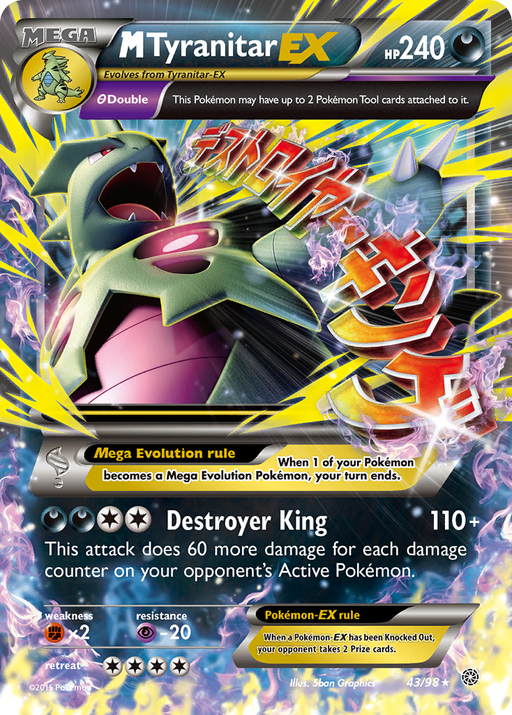 (#43/98) M Tyranitar EX - Holo [Ancient Origins]