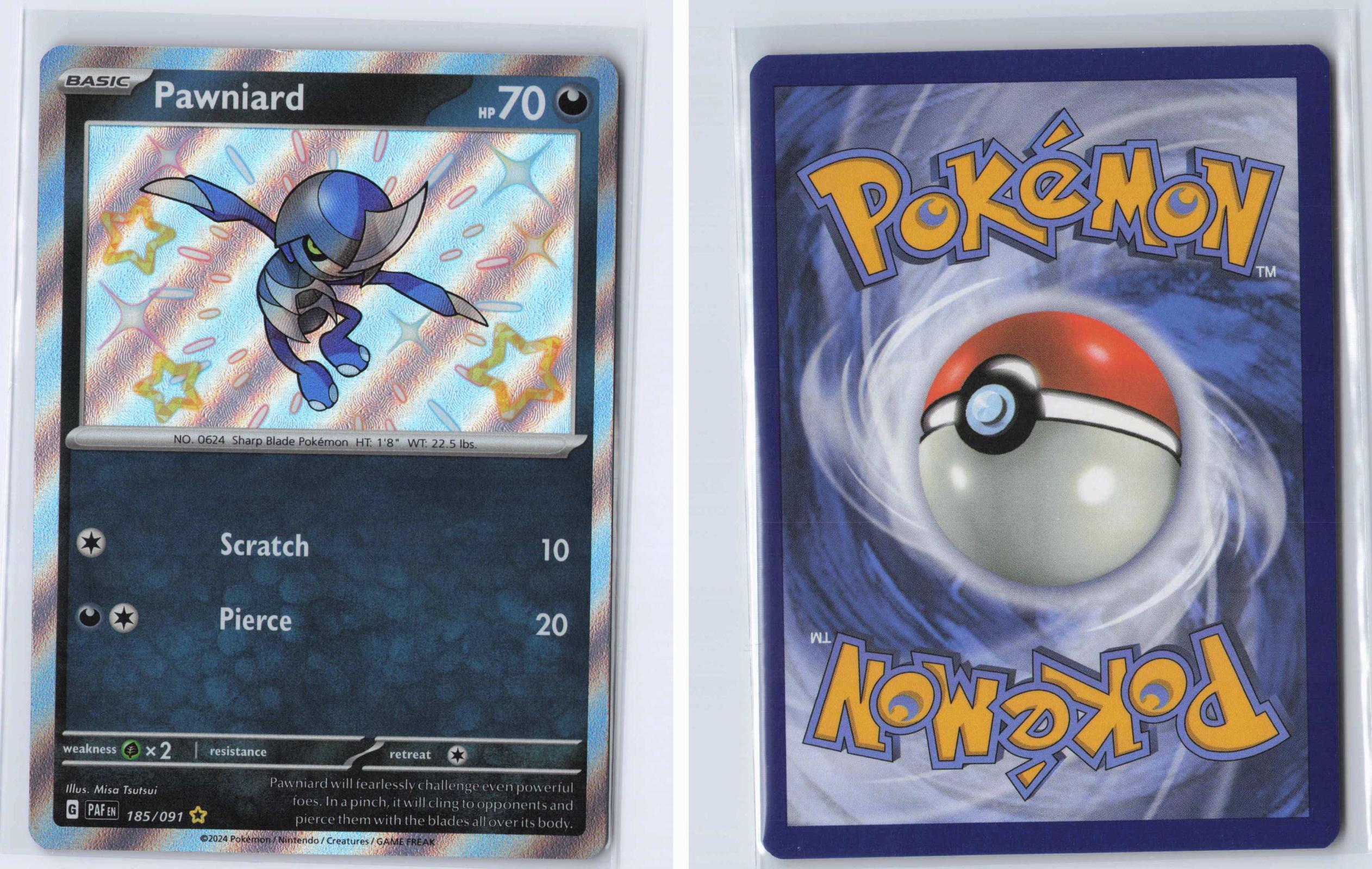 (#185/091) Pawniard - Holo [Paldean Fates]