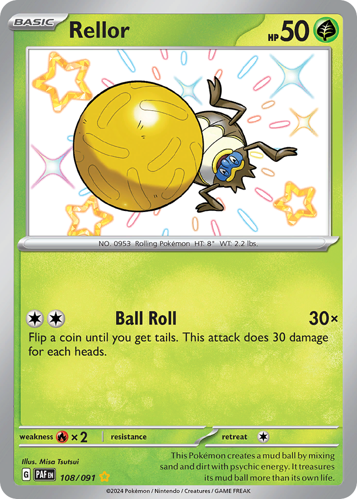 (#108/091) Rellor - Holo [Paldean Fates]