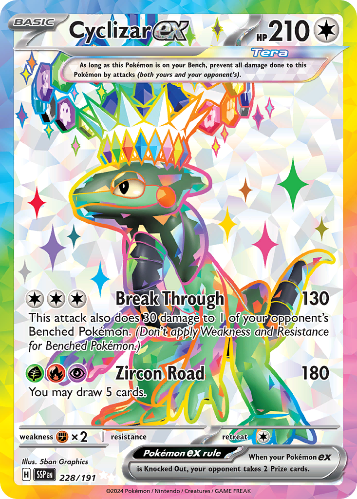 (#228/191) Cyclizar ex - Holo [Surging Sparks]