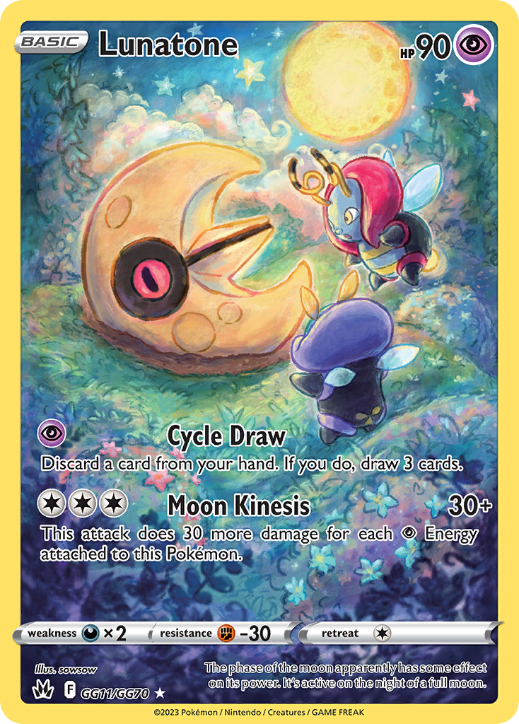 (#GG11/GG70) Lunatone - Holo [Crown Zenith Galarian Gallery]