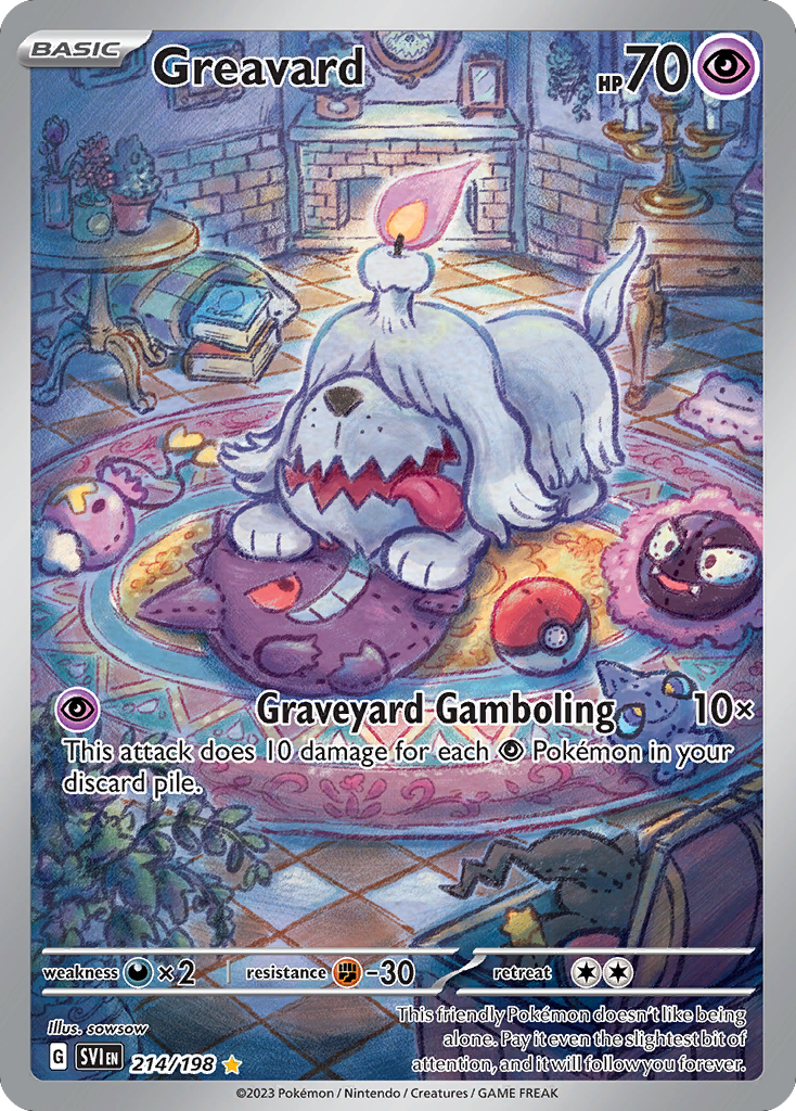 (#214/198) Greavard - Holo [Scarlet & Violet]