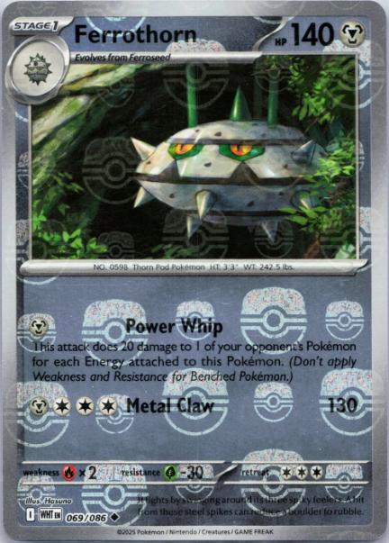 (#069/086) Ferrothorn (Master Ball Pattern) - Holo [White Flare]