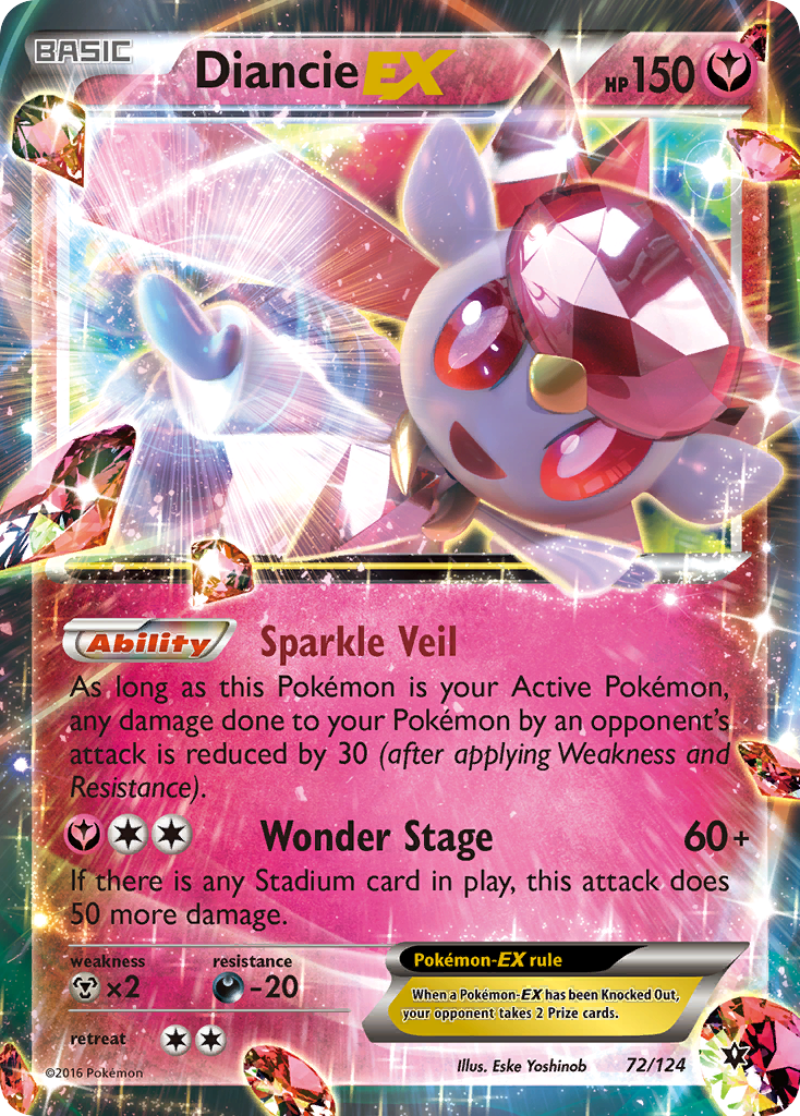 (#72/124) Diancie EX - Holo [Fates Collide]