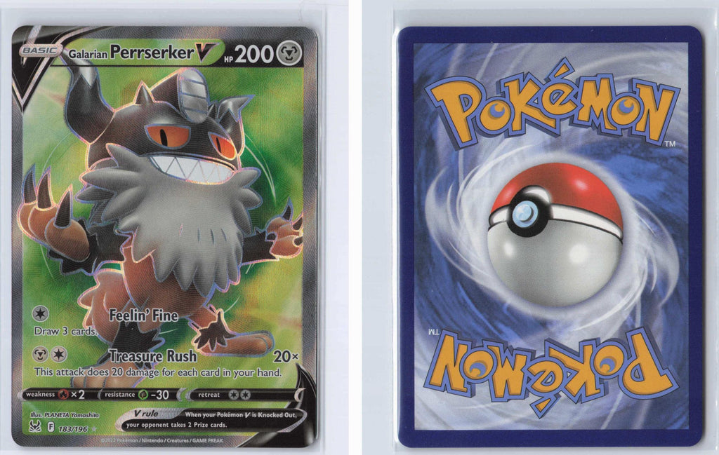 (#183/196) Galarian Perrserker V - Holo [Lost Origin]