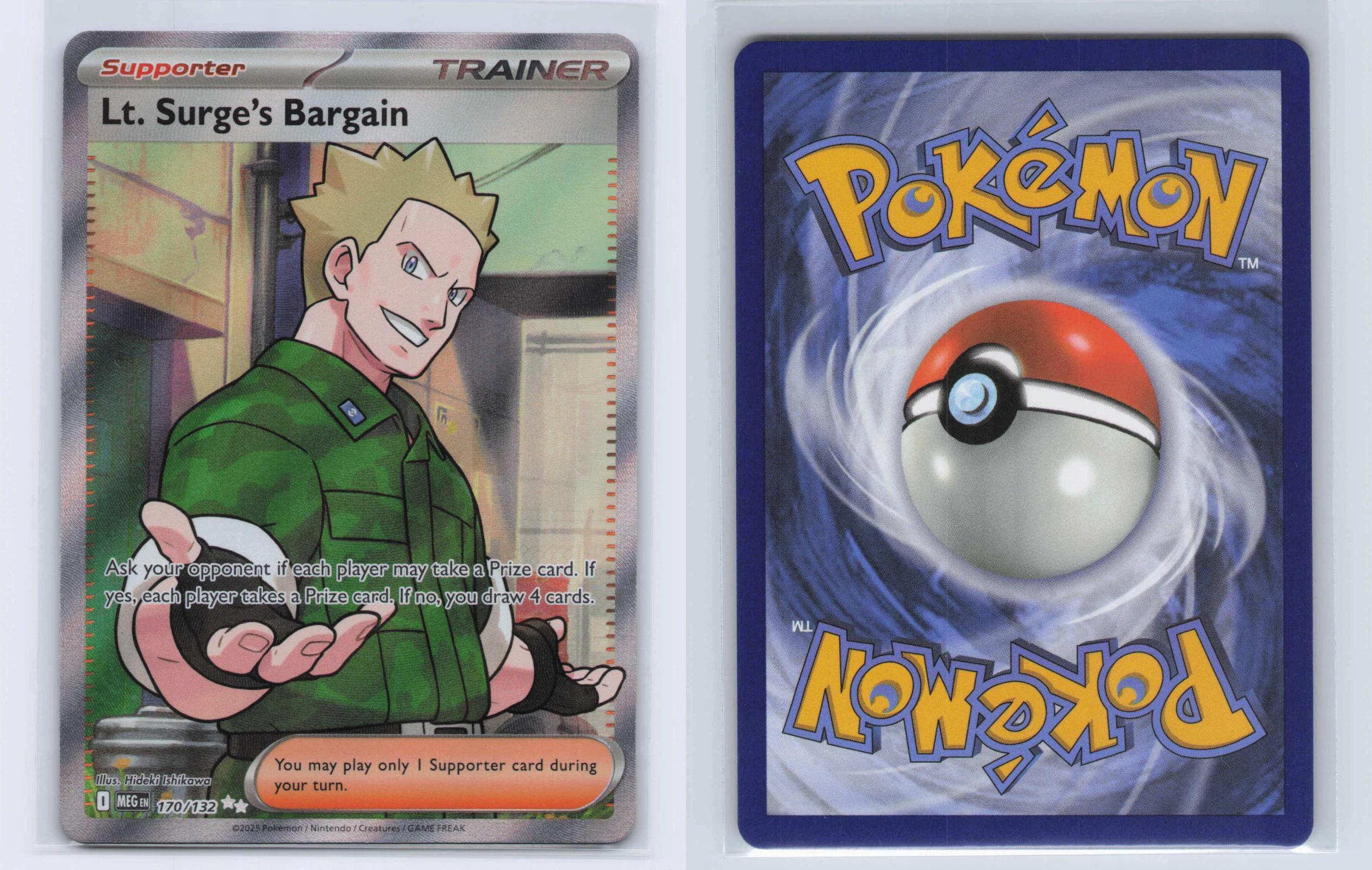 (#170/132) Lt. Surge's Bargain - Holo [Mega Evolution]