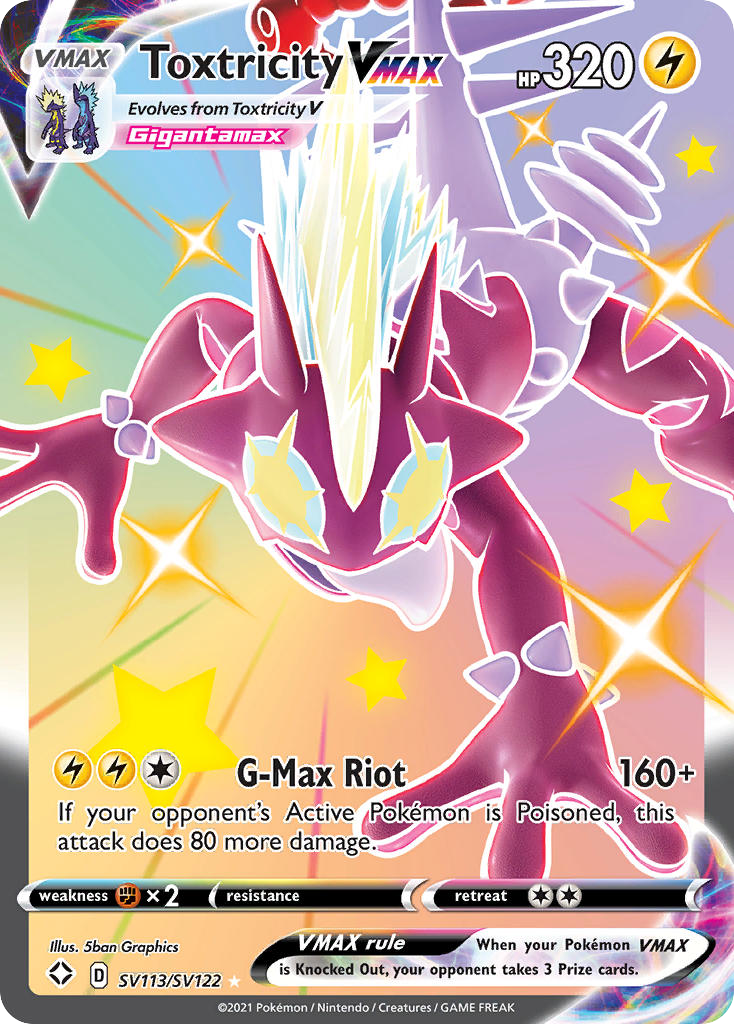 (#SV113/SV122) Toxtricity VMAX - Holo [Shining Fates Shiny Vault]