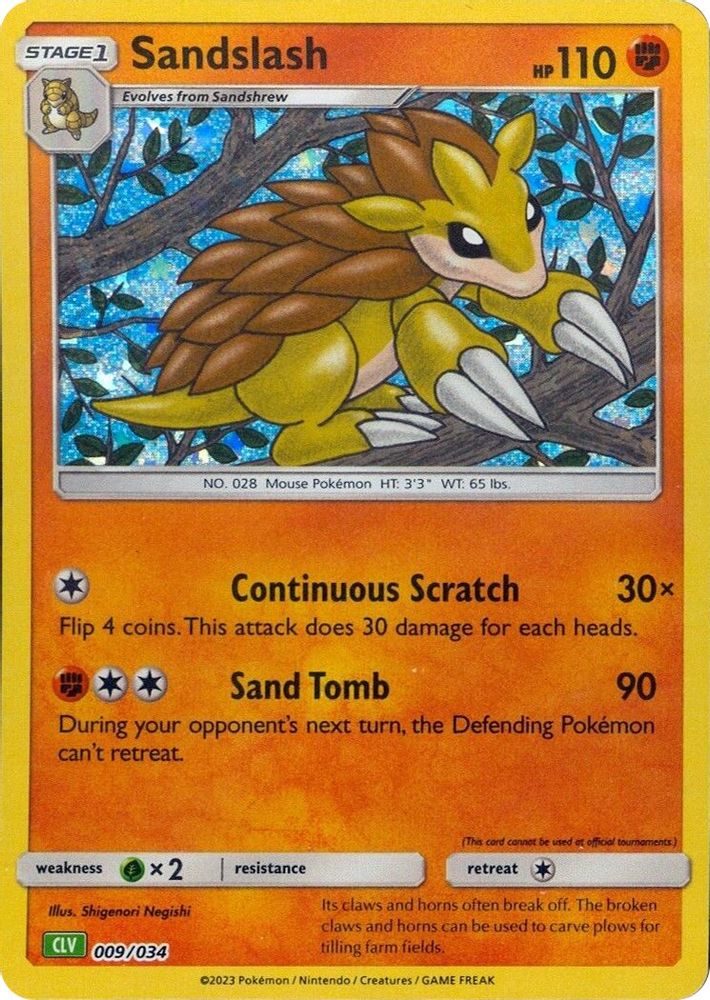 (#009/034) Sandslash - Holo [Trading Card Game Classic]