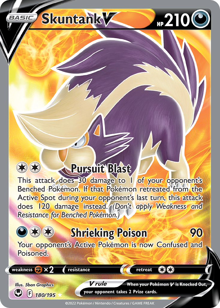 (#180/195) Skuntank V - Holo [Silver Tempest]