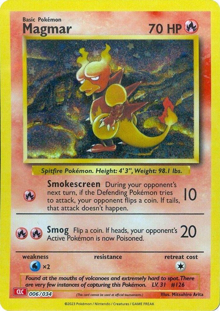 (#006/034) Magmar - Holo [Trading Card Game Classic]