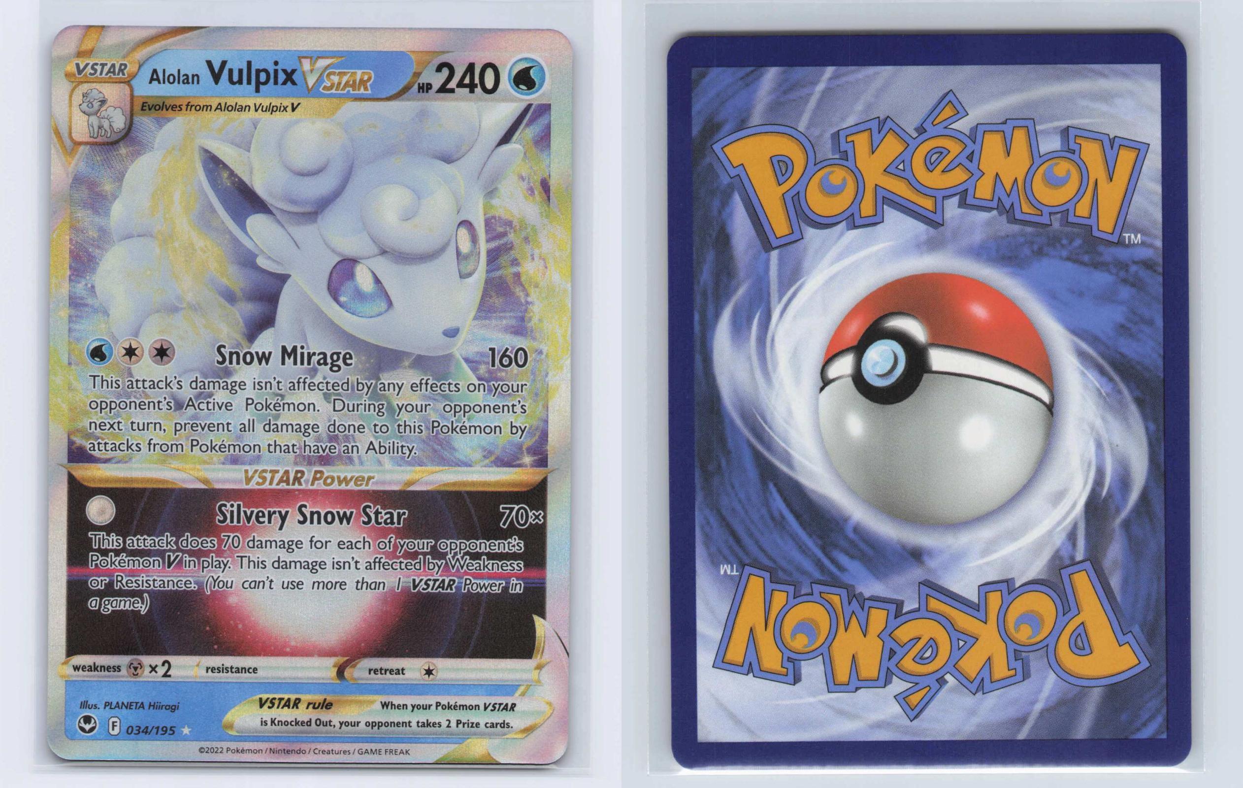 (#034/195) Alolan Vulpix VSTAR - Holo [Silver Tempest]