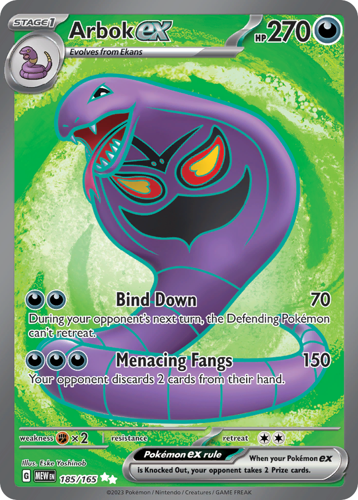 (#185/165) Arbok ex - Holo [151]