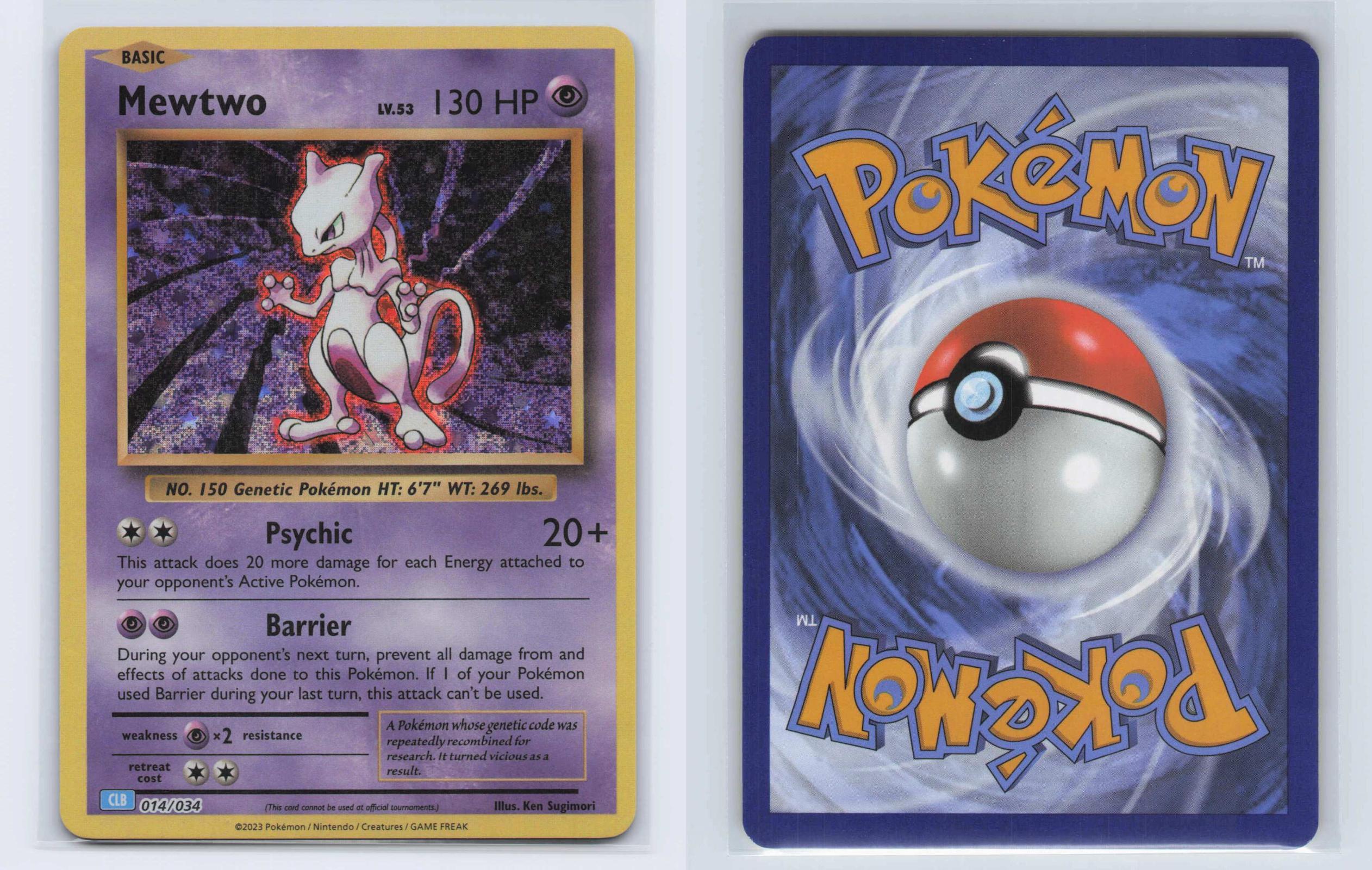 (#014/034) Mewtwo - Holo [Trading Card Game Classic]
