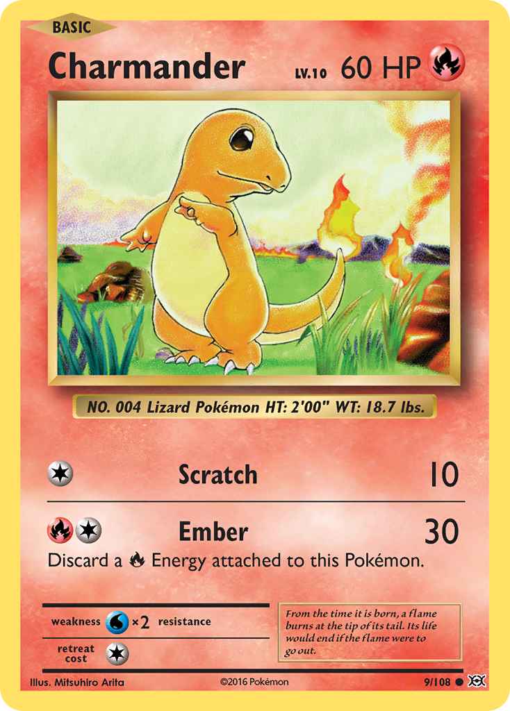 (#9/108) Charmander - Reverse Holo [Evolutions]