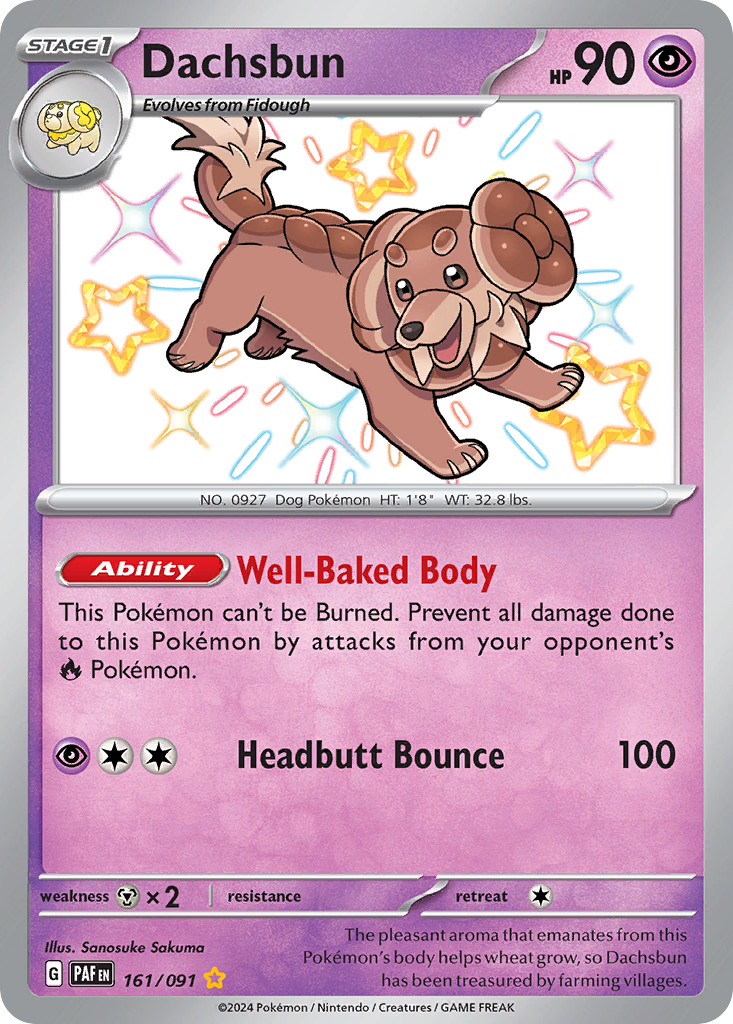 (#161/091) Dachsbun - Holo [Paldean Fates]