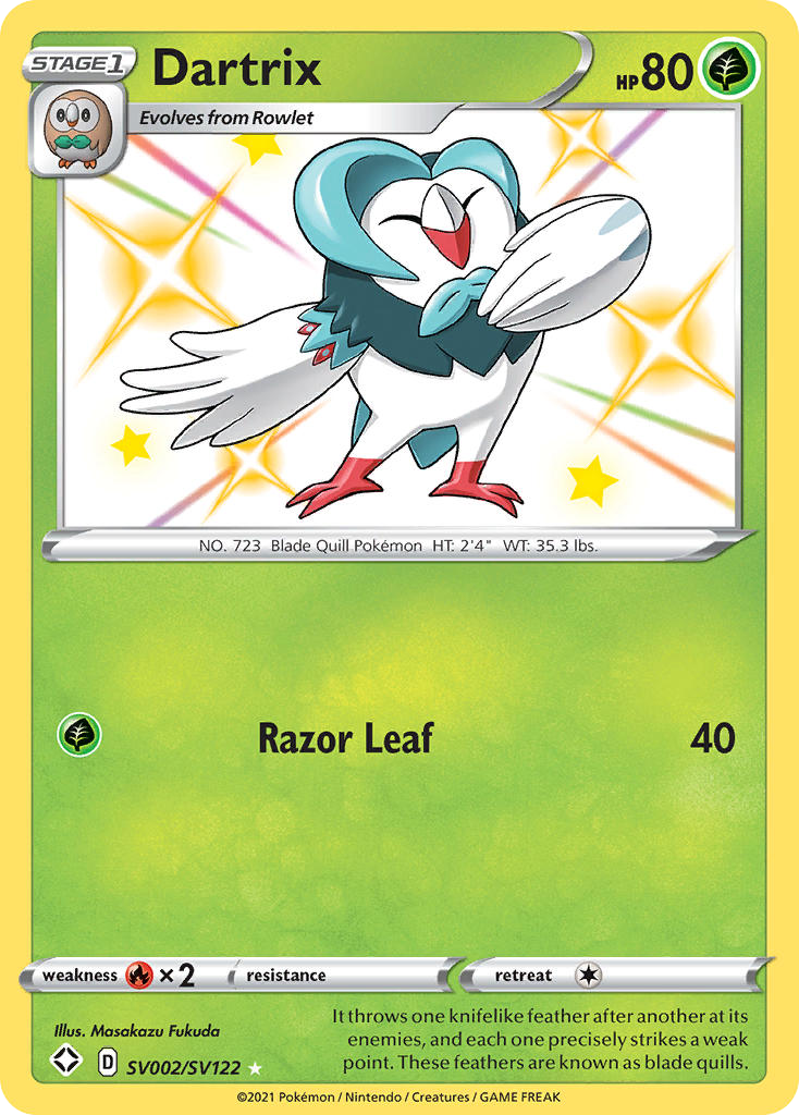 (#SV002/SV122) Dartrix - Holo [Shining Fates Shiny Vault]
