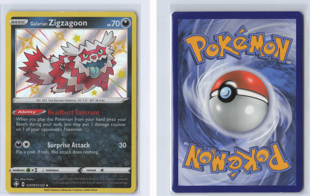 (#SV078/SV122) Galarian Zigzagoon - Holo [Shining Fates Shiny Vault]