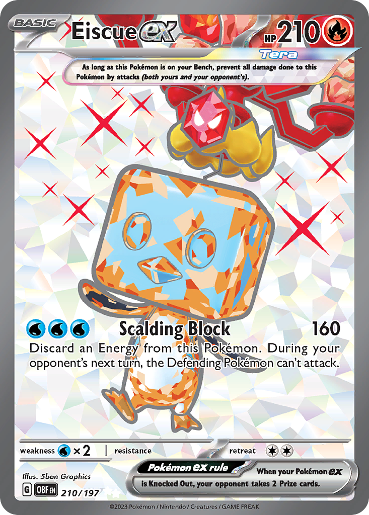 (#210/197) Eiscue ex - Holo [Obsidian Flames]