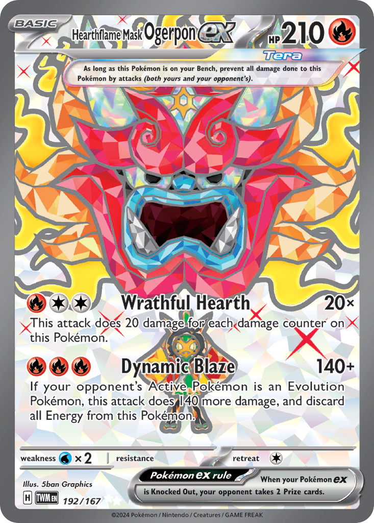 (#192/167) Hearthflame Mask Ogerpon ex - Holo [Twilight Masquerade]