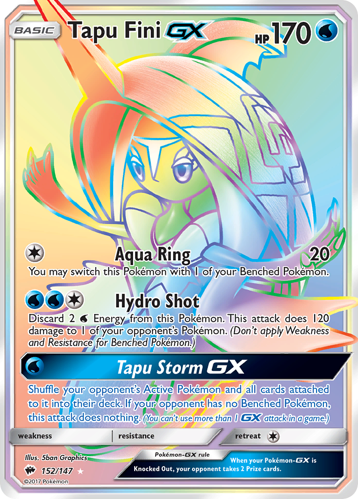 (#152/147) Tapu Fini GX - Holo [Burning Shadows]