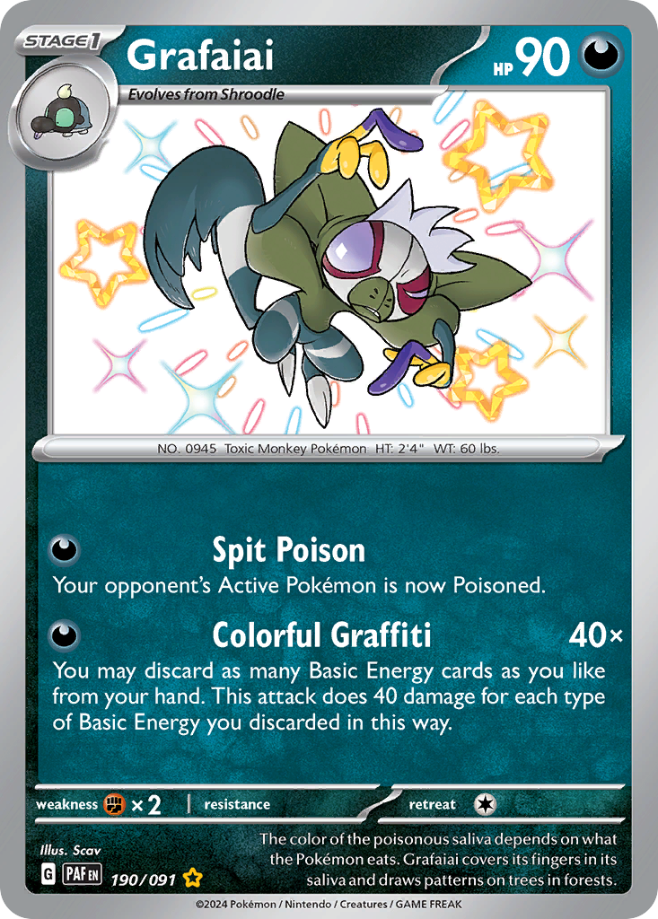 (#190/091) Grafaiai - Holo [Paldean Fates]