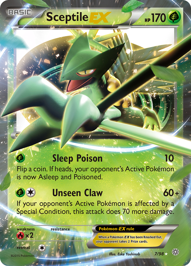 (#7/98) Sceptile EX - Holo [Ancient Origins]