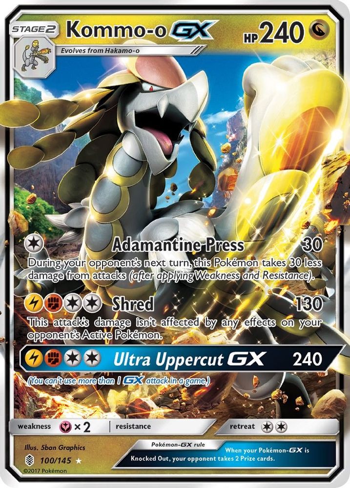 (#100/145) Kommo-o GX - Holo [Guardians Rising]