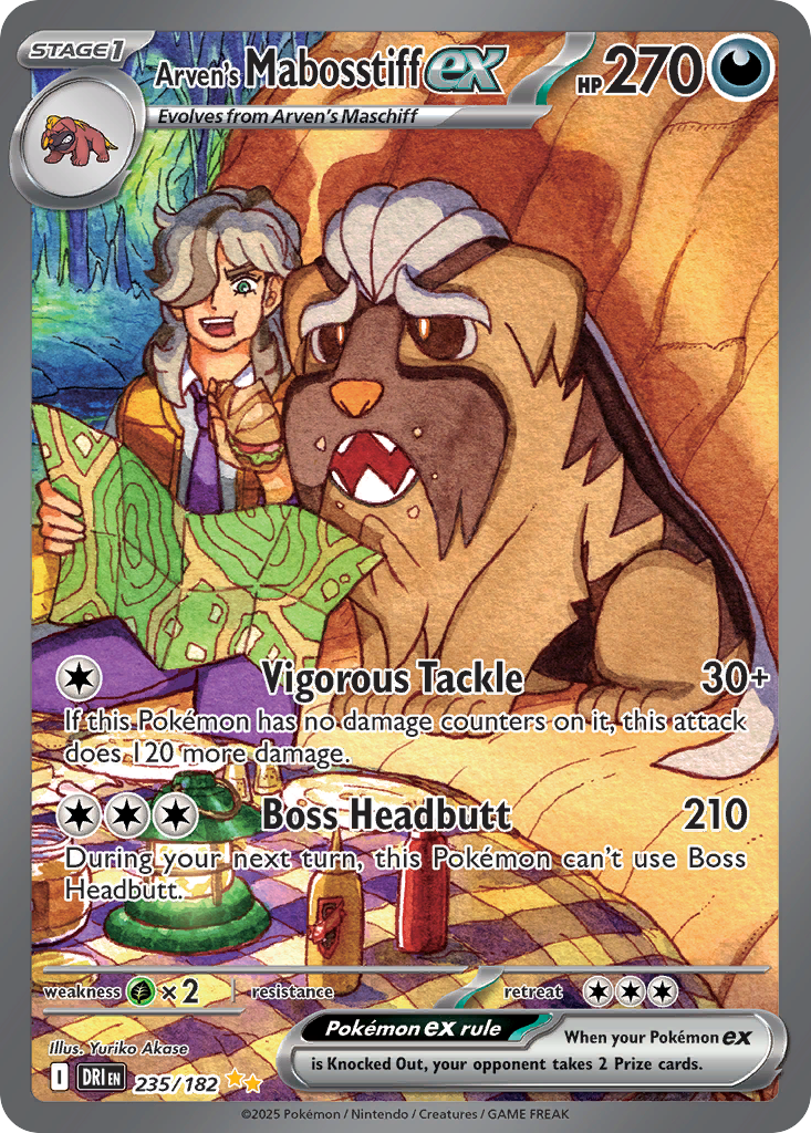 (#235/182) Arven's Mabosstiff ex - Holo [Destined Rivals]
