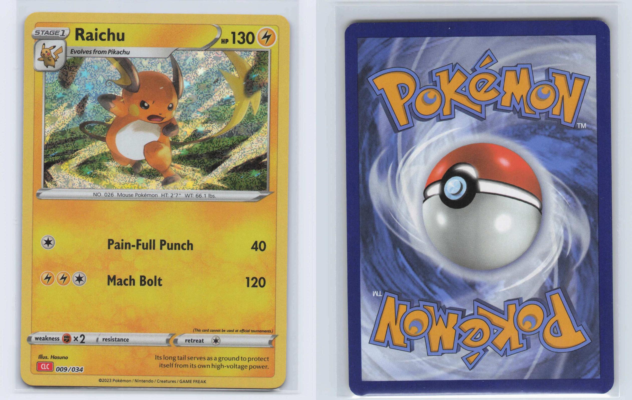 (#009/034) Raichu - Holo [Trading Card Game Classic]