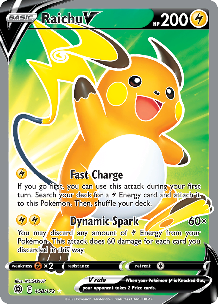 (#158/172) Raichu V - Holo [Brilliant Stars]