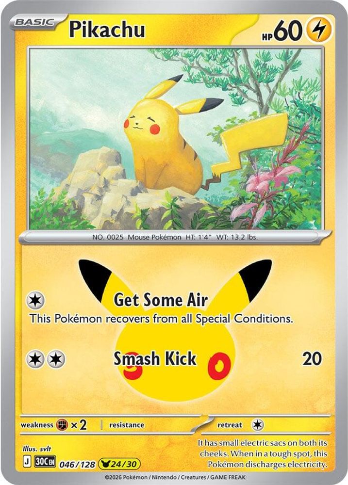 (#046/128) Pikachu - Holo [ME: 30th Celebration]